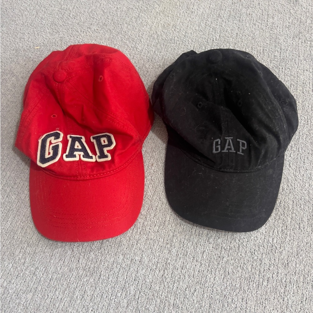 GAP Kids Bold Red and Classic Black Hats